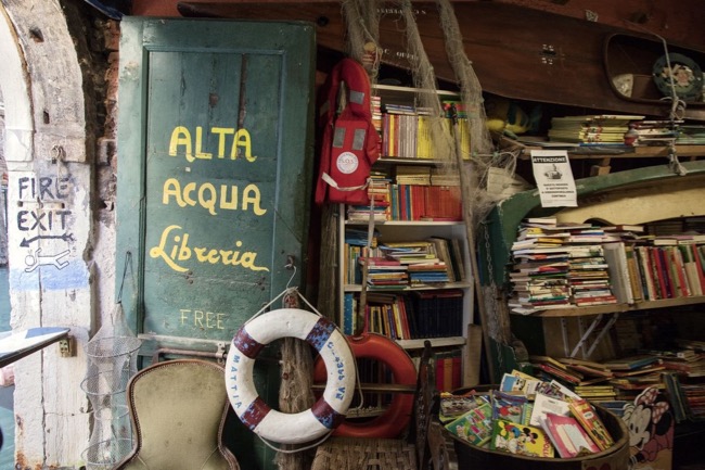 Libreria Acqua Alta, Castello. Venezia 2017